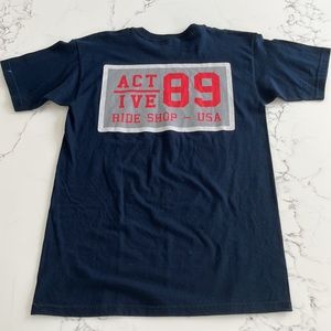 ACTIVE RIDE SHOP Men’s T-shirt White Logo Tee Size S NWT